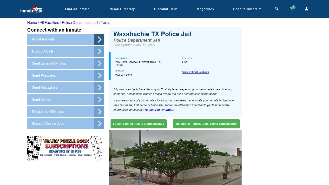 Waxahachie TX Police Jail & Inmate Search - Waxahachie, TX