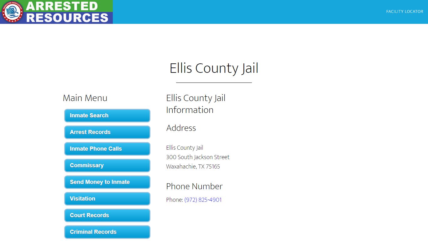 Ellis County Jail - Inmate Search - Waxahachie, TX - Arrested Resources